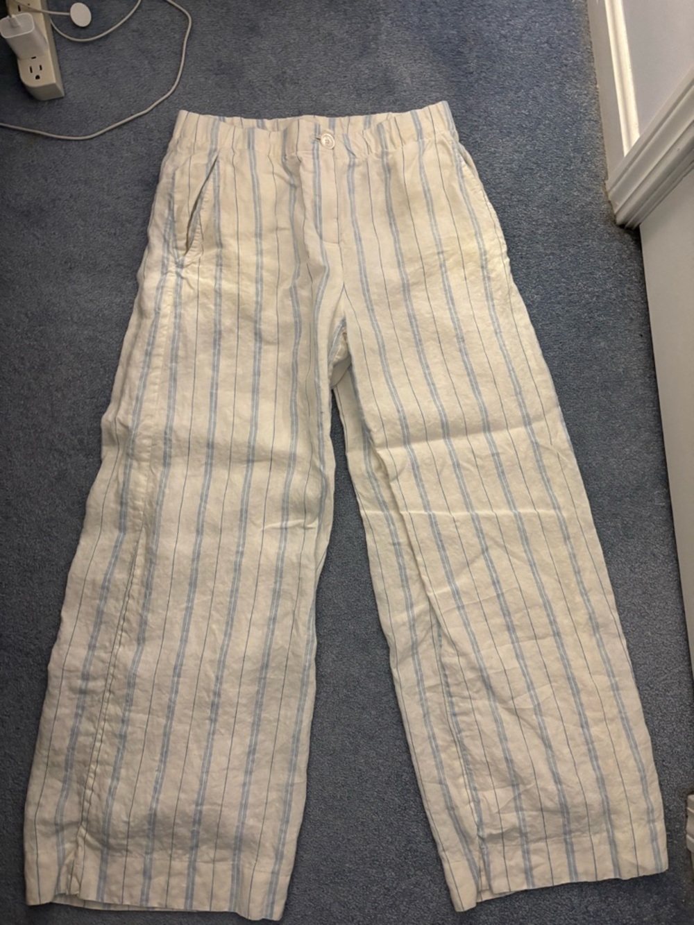 Banana Republic Linen Striped Pants